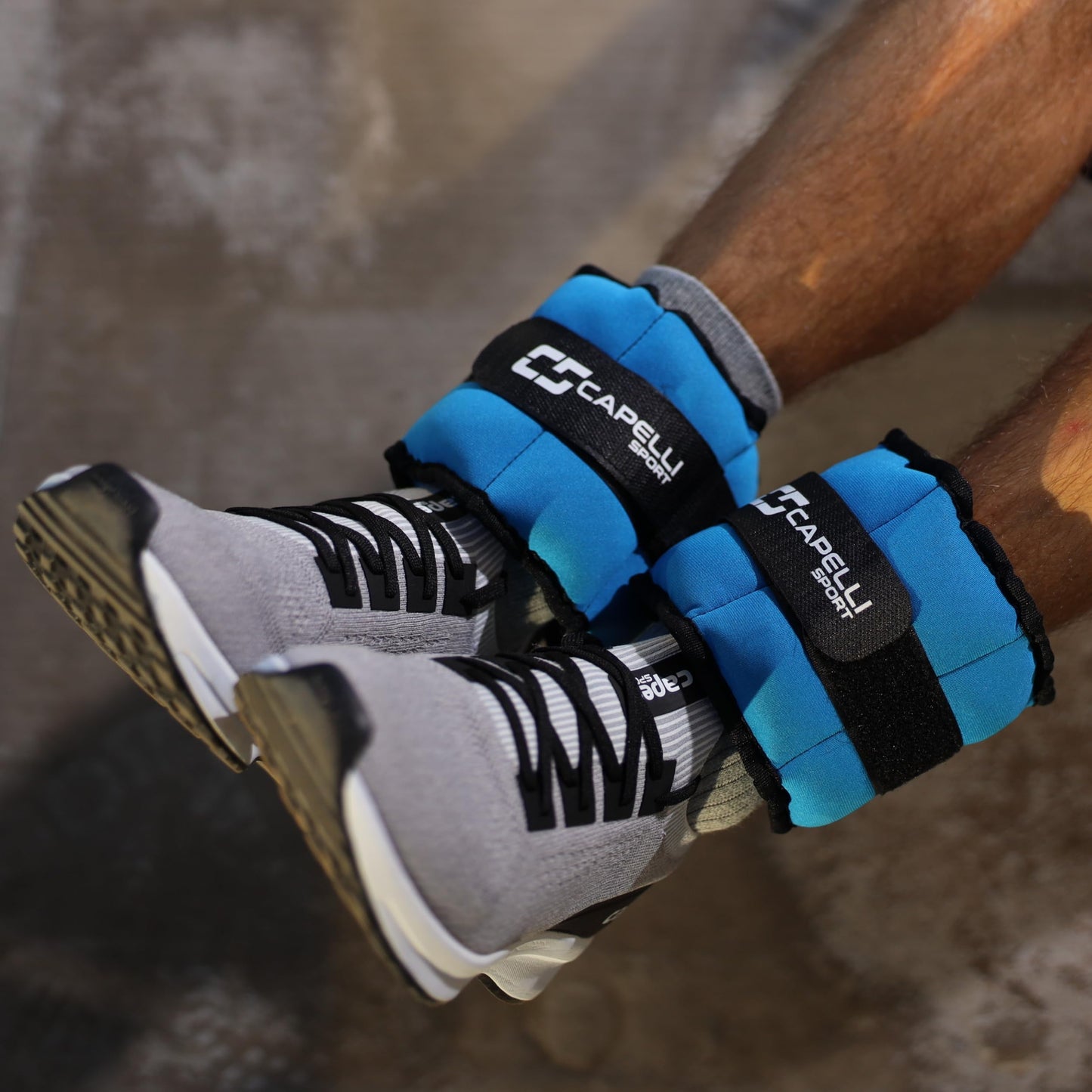 Capelli Sport Ankle and Wrist Weights, Leg and Arm Weights with Adjustable Straps, Blue, 4 lbs, Set of 2