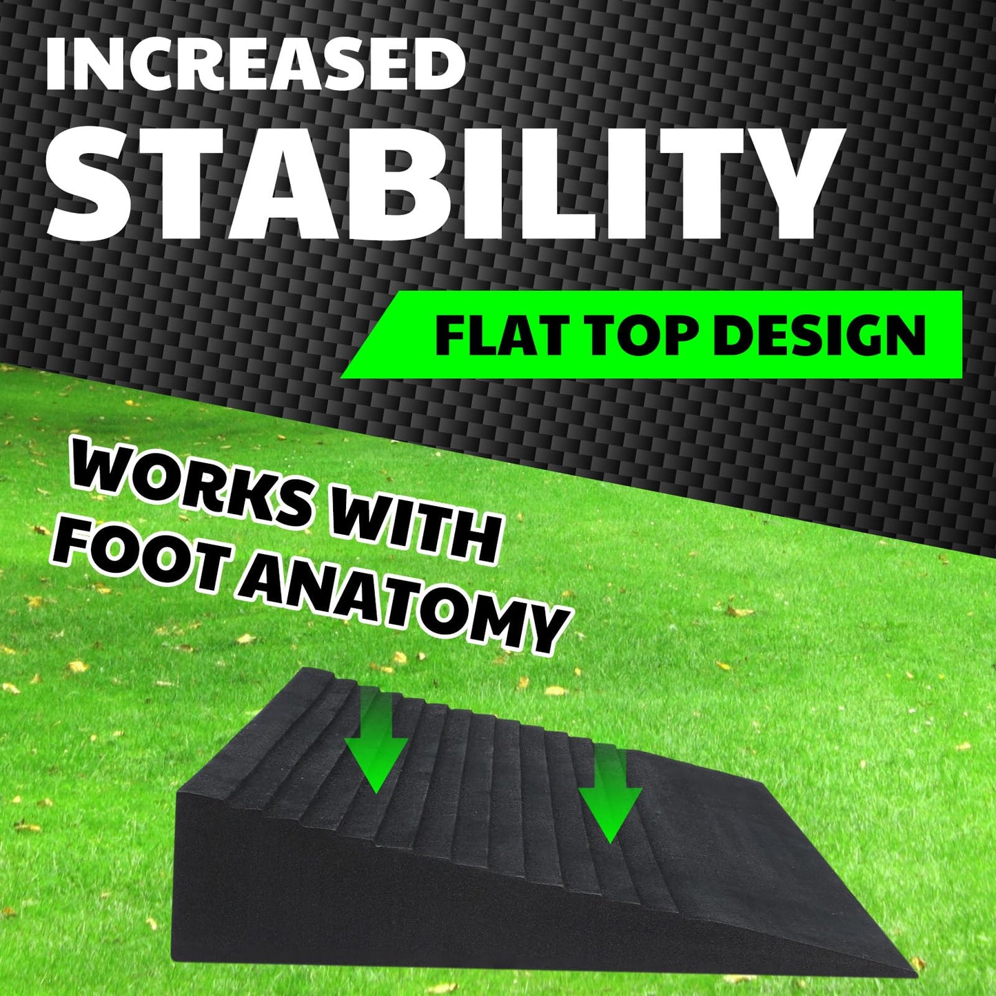 Pangda Squat Wedge Block Slant Board Incline Board 25.4 x 9.3 x 2.6 Inch Deadlift Platform Squat Stand Heel Wedge for Exercise Equipment for Weightlifting Stretching Training Fitness Exercise