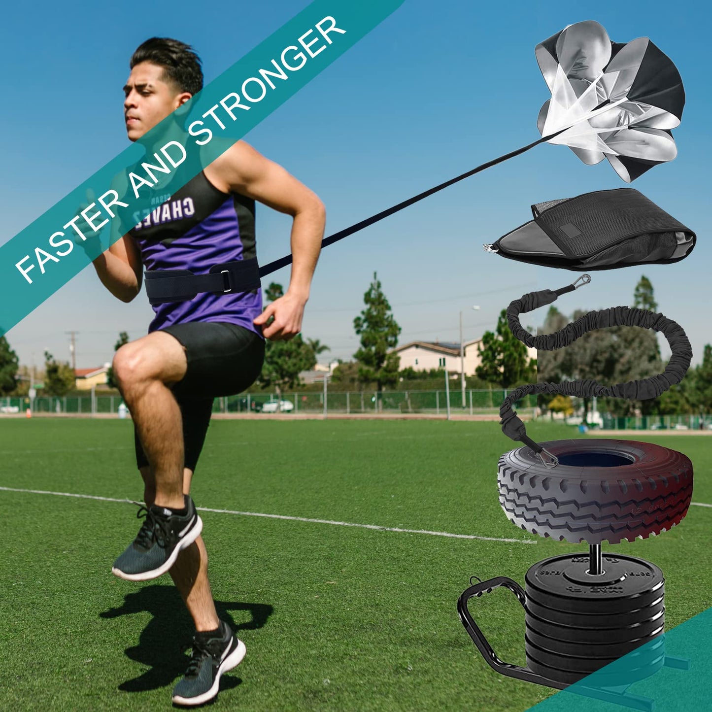 CORECISE Weight Sled Pulling Strap Belt,Sled Trainer Pull Leash of Sled Harness,for Strength Speed Agility Training (Strap 2pcs)