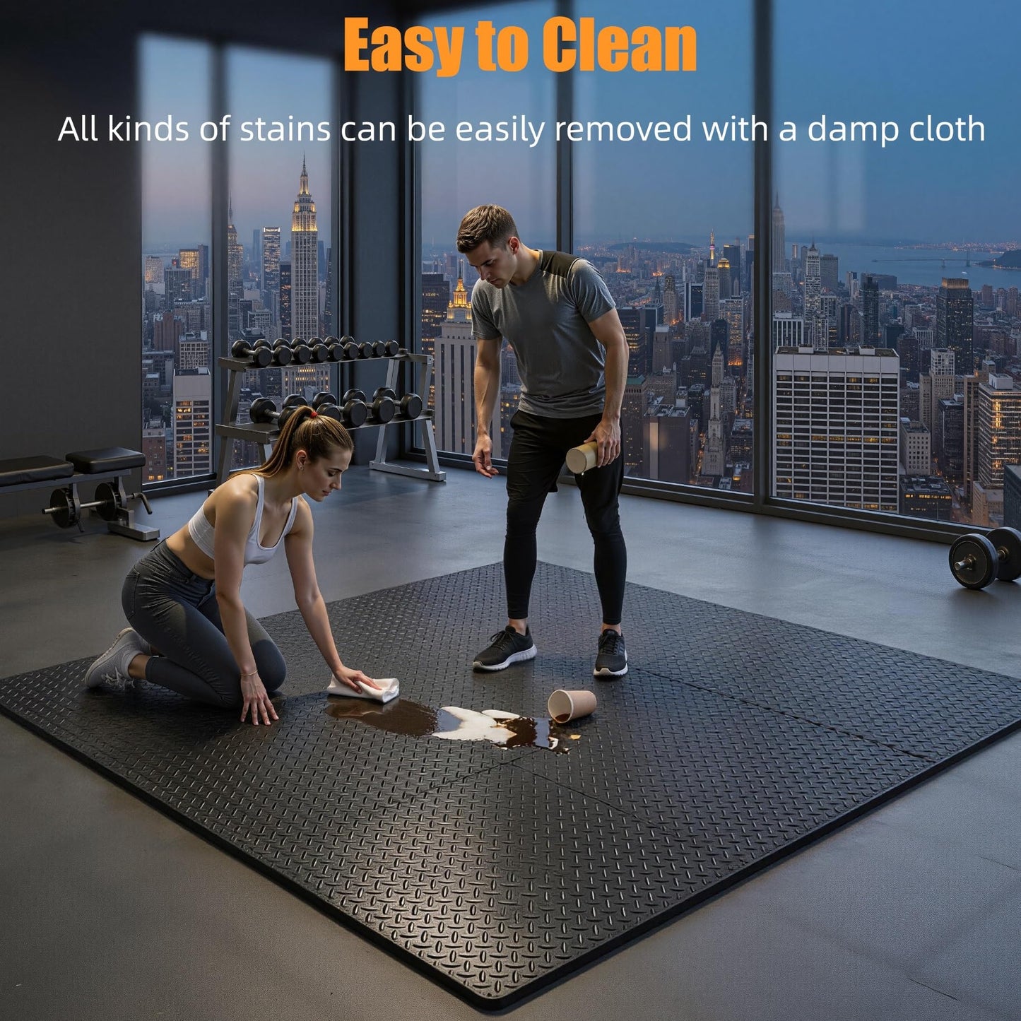 ZENY Puzzle Exercise Mat, 0.75'' Thick EVA Interlocking Foam Floor Tiles, Workout Mat Gym Flooring for Home Gym, 24 in x 24 in x 3/4 in, 24 Tiles, Cover 96 sq.ft (3/4'' Thickness, 24 Tiles 96 sqft)