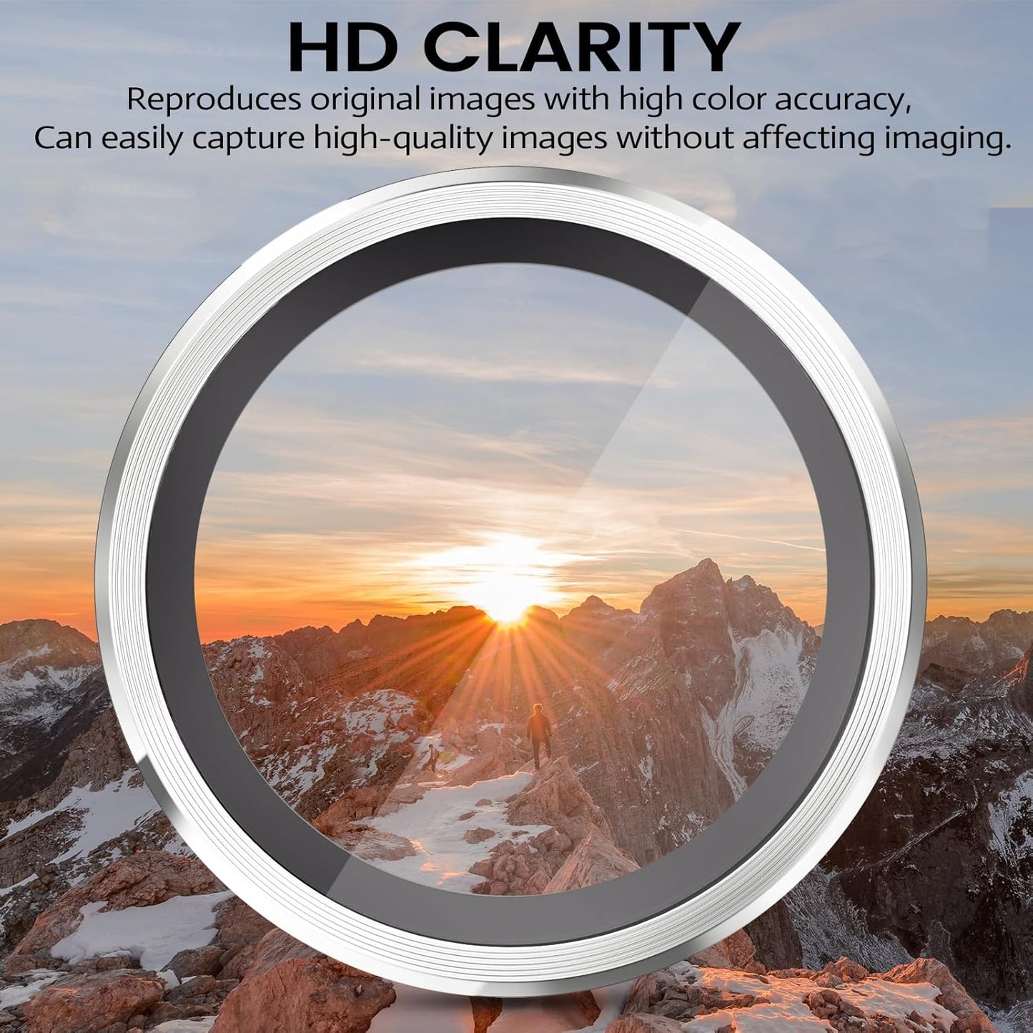 9H for Pro/Pro Max Camera Lens Protector, Hardness Tempered Glass Camera Screen Protector, Strong Adsorption Individual