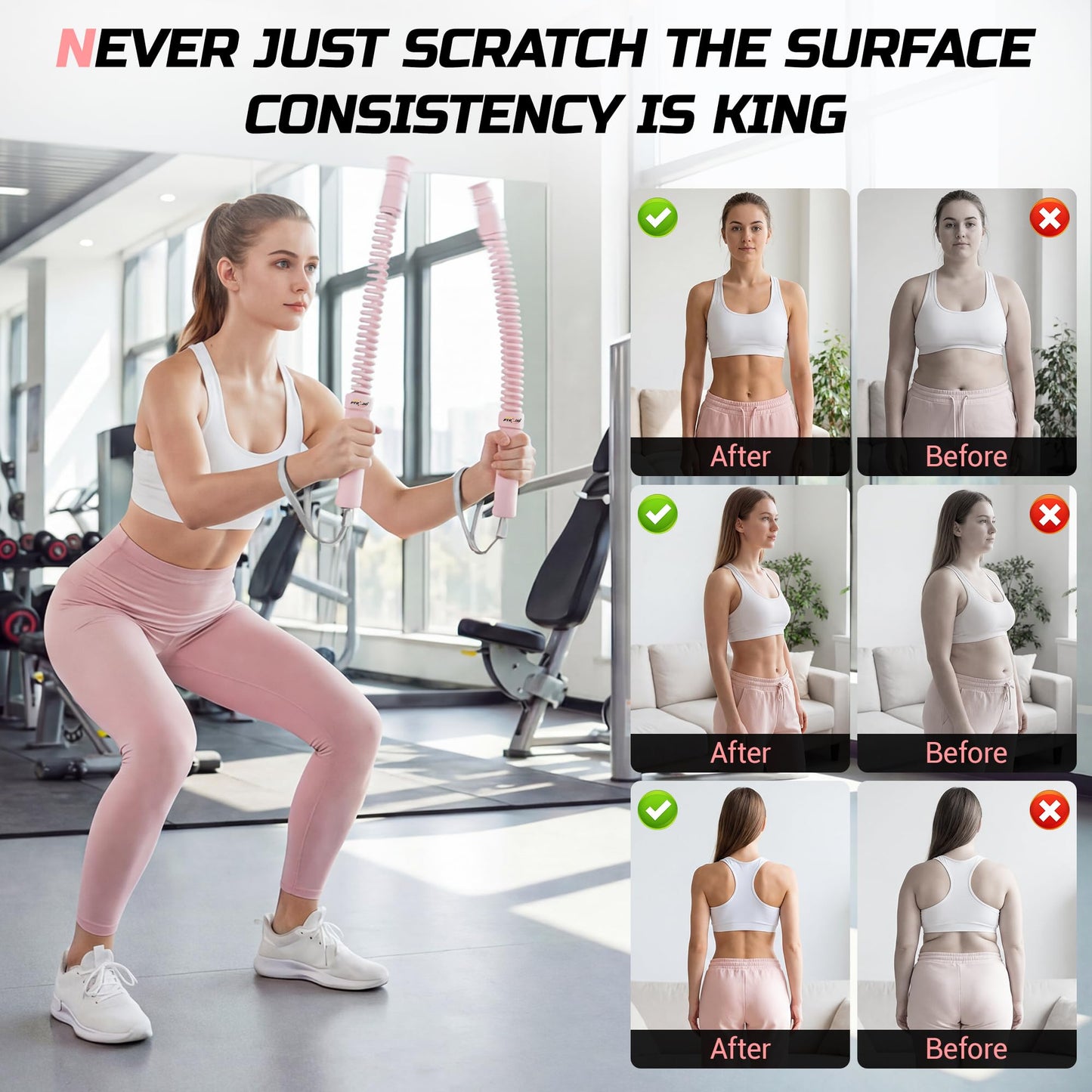 Cordless Battle Ropes for Home Gym & Apartment-Portable Ropeless Battle Ropes with 3 Adjustable Resistance Levels for Strength Training, HIIT & Full Body Exercise Includes Workout Guide & Storage Bag