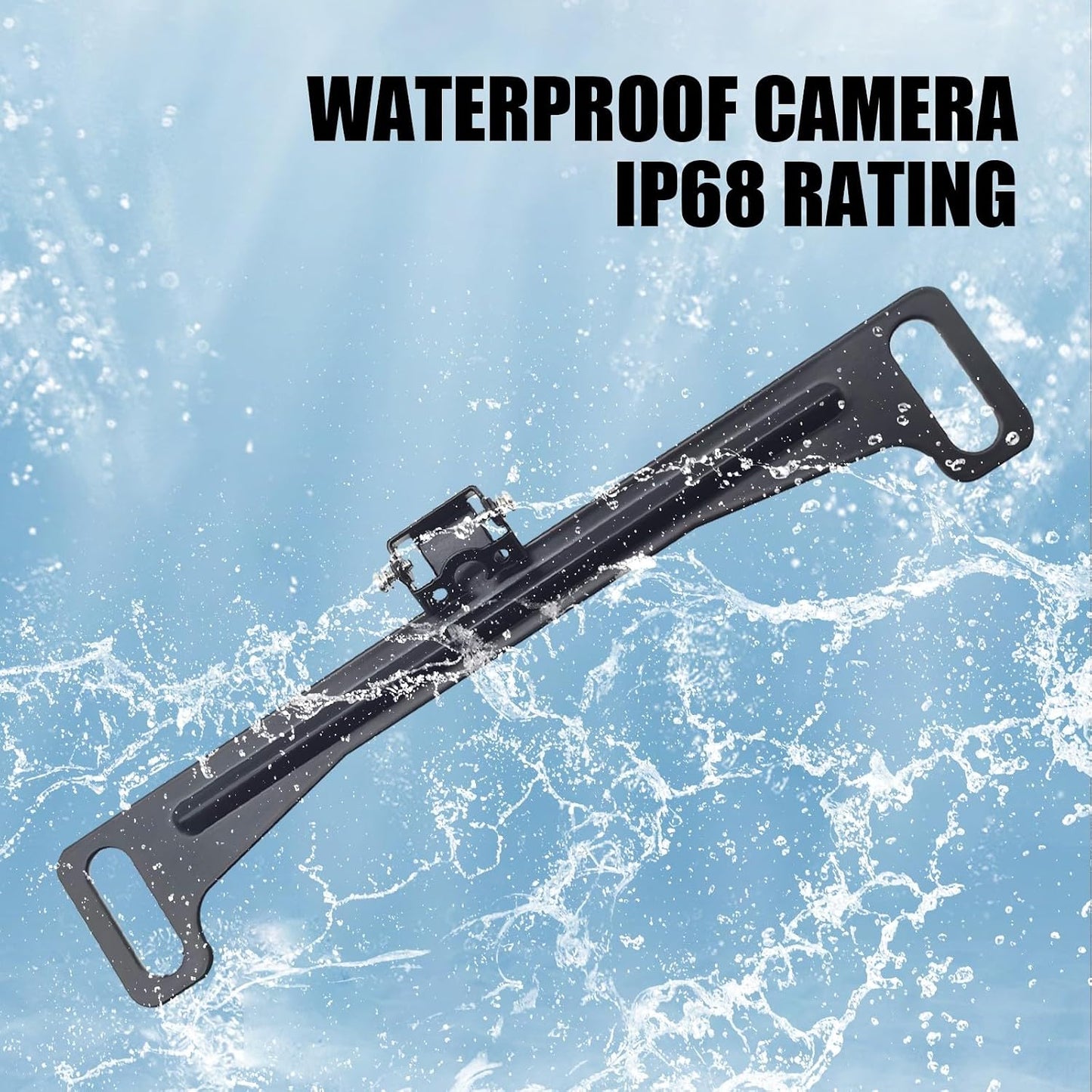 dawfall 1 PC Car Reversing Camera License Plate Frame Bracket, Waterproof Driving Recorder Rear View Camera License