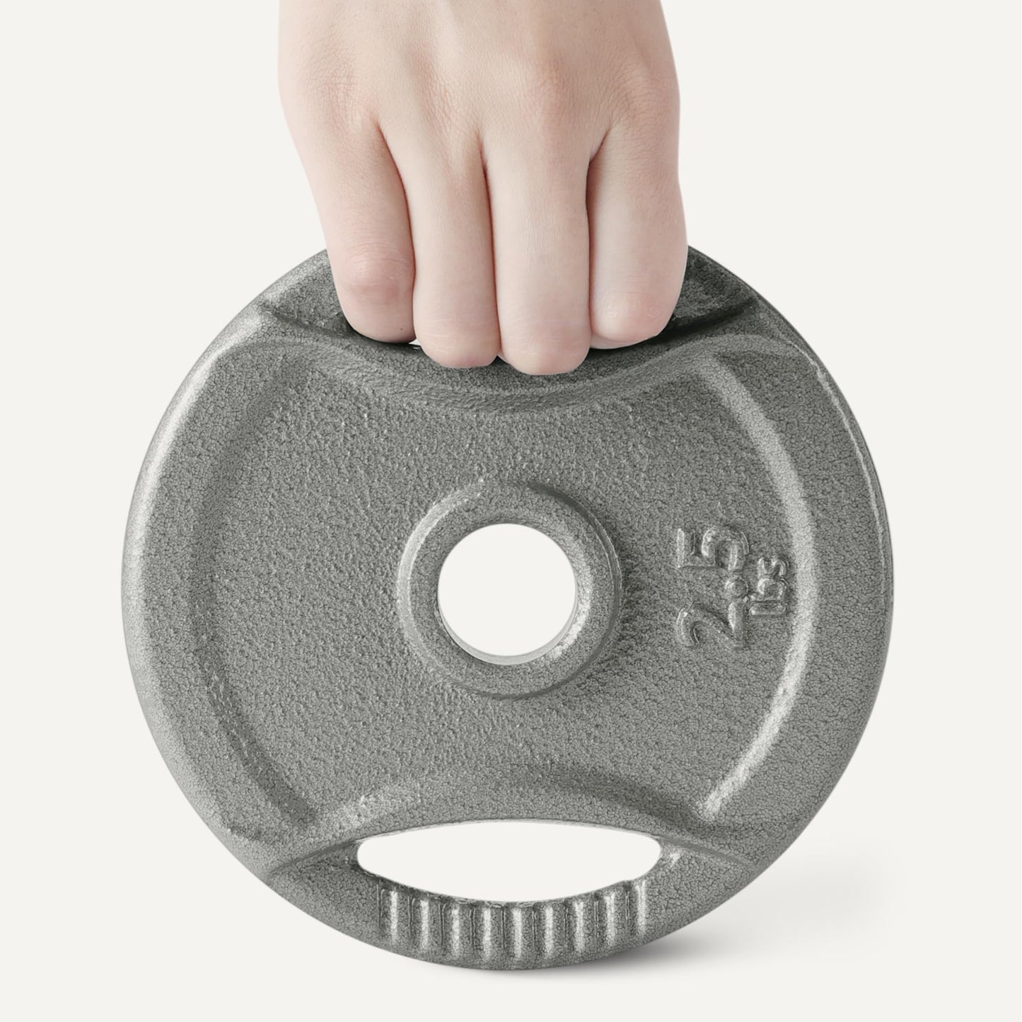Amazon Basics 1-Inch Grip Weight Plates, 2.5 lb, Strength Training, Home Gym, 4 Pack