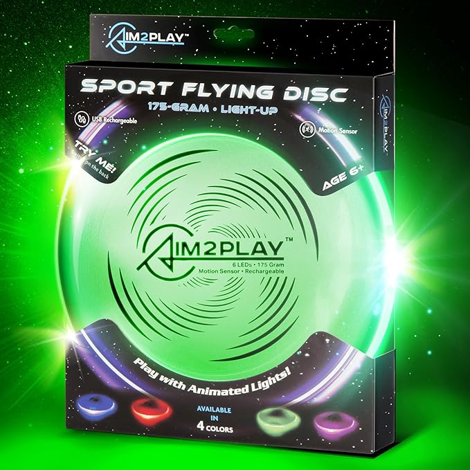 Glow in The Dark Flying Discs, Light Up | Sports Unique Gift, Professional Long & Precise Flights Very Bright