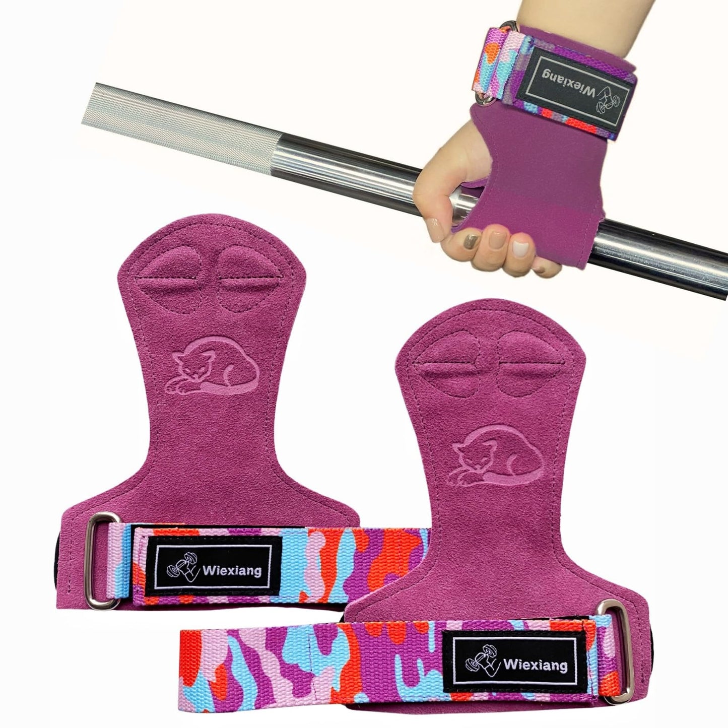 Adjustable Neoprene Padded Wrist straps for Weightlifting,Weight Lifting Straps Gym weight lifting wrist wraps，Gym Accessories for women for Men/Women(Pair)