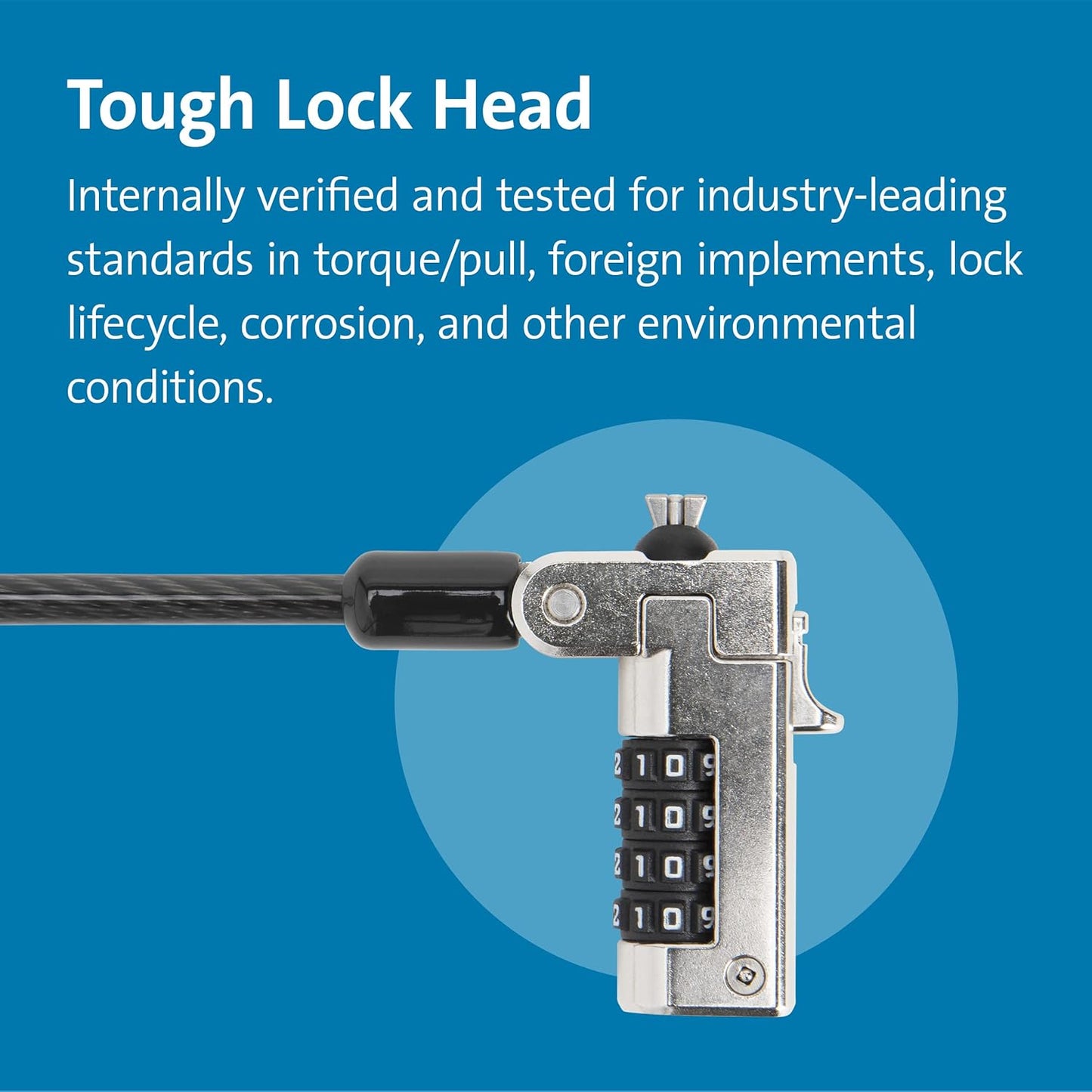 N17 (K68008WW) Kensington Dell Laptop Computer Lock, Combination Security Locking Cable Black
