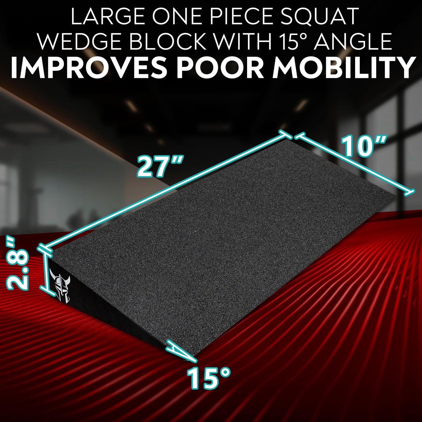 SKWATTERZ Slant Board Squat Wedge Boards For Exercise - ATG Workout Wedge With Anti Slip Sandgrip Layer Already Mounted - Calf Raise Block & Bulgarian Split Stand Squats wedges Incline - Heel Elevated Blocks