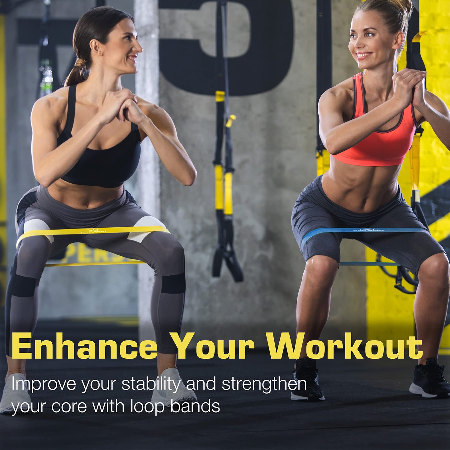 ProBody Pilates Ring Set with 14-Inch Magic Circle Ring, 9-Inch Exercise Ball, 5 Resistance Bands, Pump, Training Guides, & Storage Bag for Core Strength, Balance, Stability Training (Black)