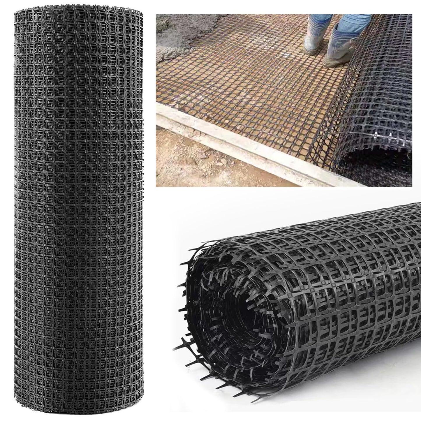 Bi-Directional Geogrid for Retaining Wall 3ft x 52ft,Geogrid Used for Driveway,Retaining Wall