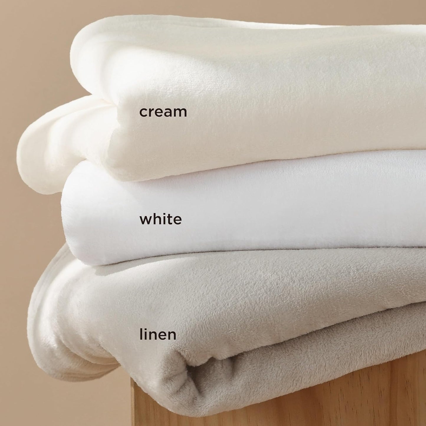 Bedsure GentleSoft Fleece Blanket - Cozy Small Throw for Kids, 43x55 Inches, White