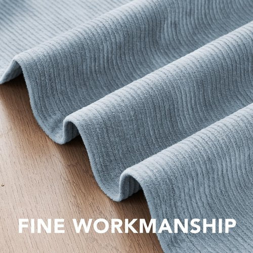 H.VERSAILTEX Velvet 100% Blackout Curtains for Living Room Full Light Blocking Curtains Thermal Insulated Room Window Drapes Soft Luxury Curtains Grommet Top 2 Panels (55" W x 96" L, Stone Blue)