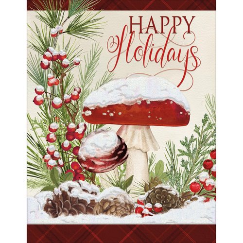 Lang, Holiday Mushrooms by Nicole Tamarin Boxed Christmas Cards