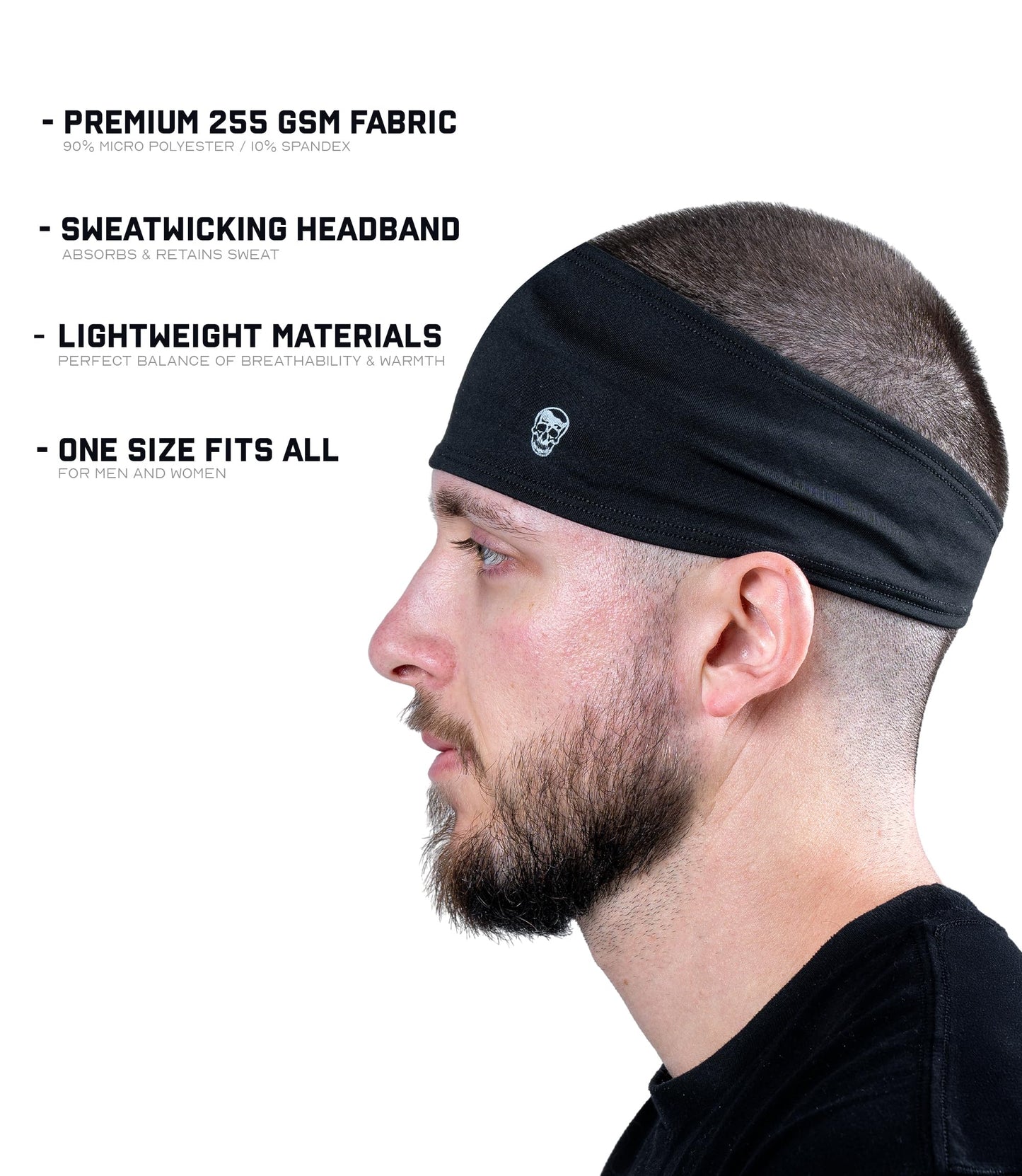 Gymreapers Sports Headband for Men & Women – Lightweight, Moisture-Wicking, Non-Slip Workout Sweatband with 4-Way Stretch, Breathable Running Headband for Gym, Yoga, and Outdoor Training