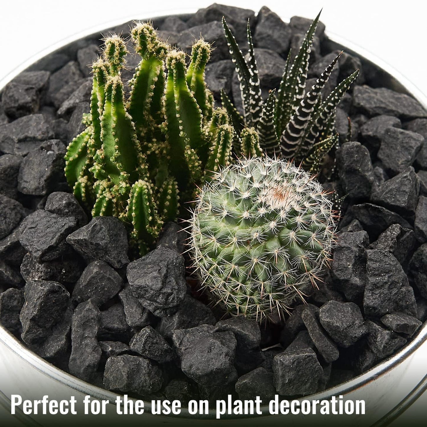 NUPICK 10 Pound Gravel Rocks, 0.5-0.7 Inches Polished Pebbles for Plants, Fish Tank, Clear Vase and More, Natural Black Stones