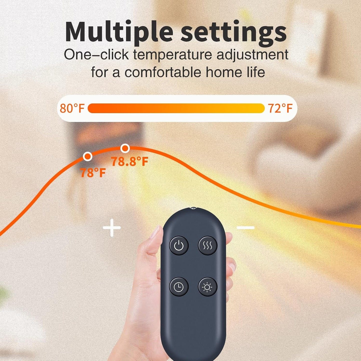 Snrigw A4 Replacement Remote Control for TMEHM Fireplace Flame Air Diffuser Aromatherapy Essential Oil Humidifier