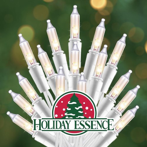 Holiday Essence Clear Warm White Christmas String Lights - 20 Ft, 100 Decorative Lights for Indoor/Outdoor Use