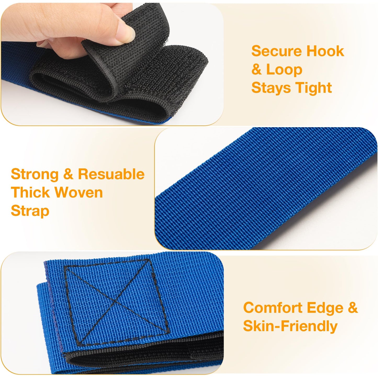 InstaBottle 3 Legged Race Bands, Field Day Games for Adults, Outdoor Games for Carnival, Family Reunion & Backyard Party,Team Building Relay Race for 6 Players (2pk, Blue & Red)