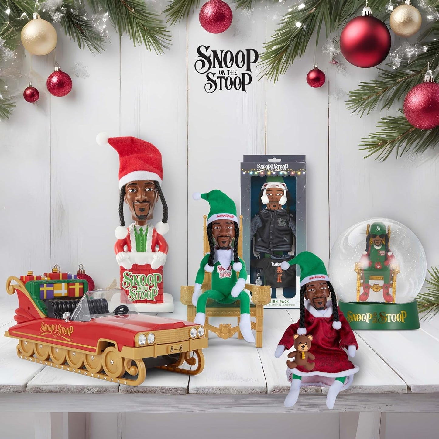 Snoop Dogg Christmas Elf Figurine - 12” Plush Shelf Decor | Collectible Holiday Decor