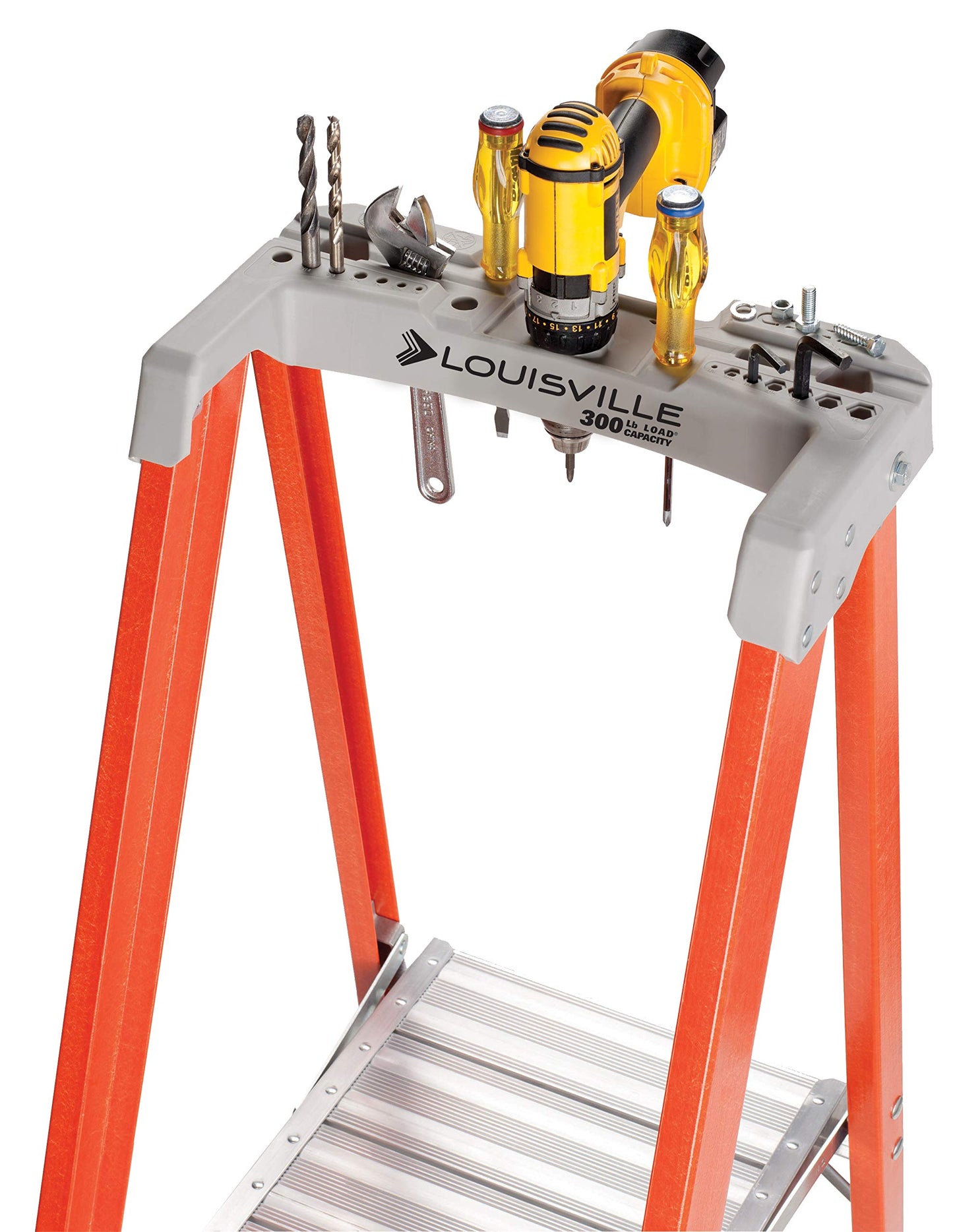 Louisville Ladder 12-Foot Fiberglass Platform Step Ladder, 300-Pound Load Capacity, Type IA, FXP1712