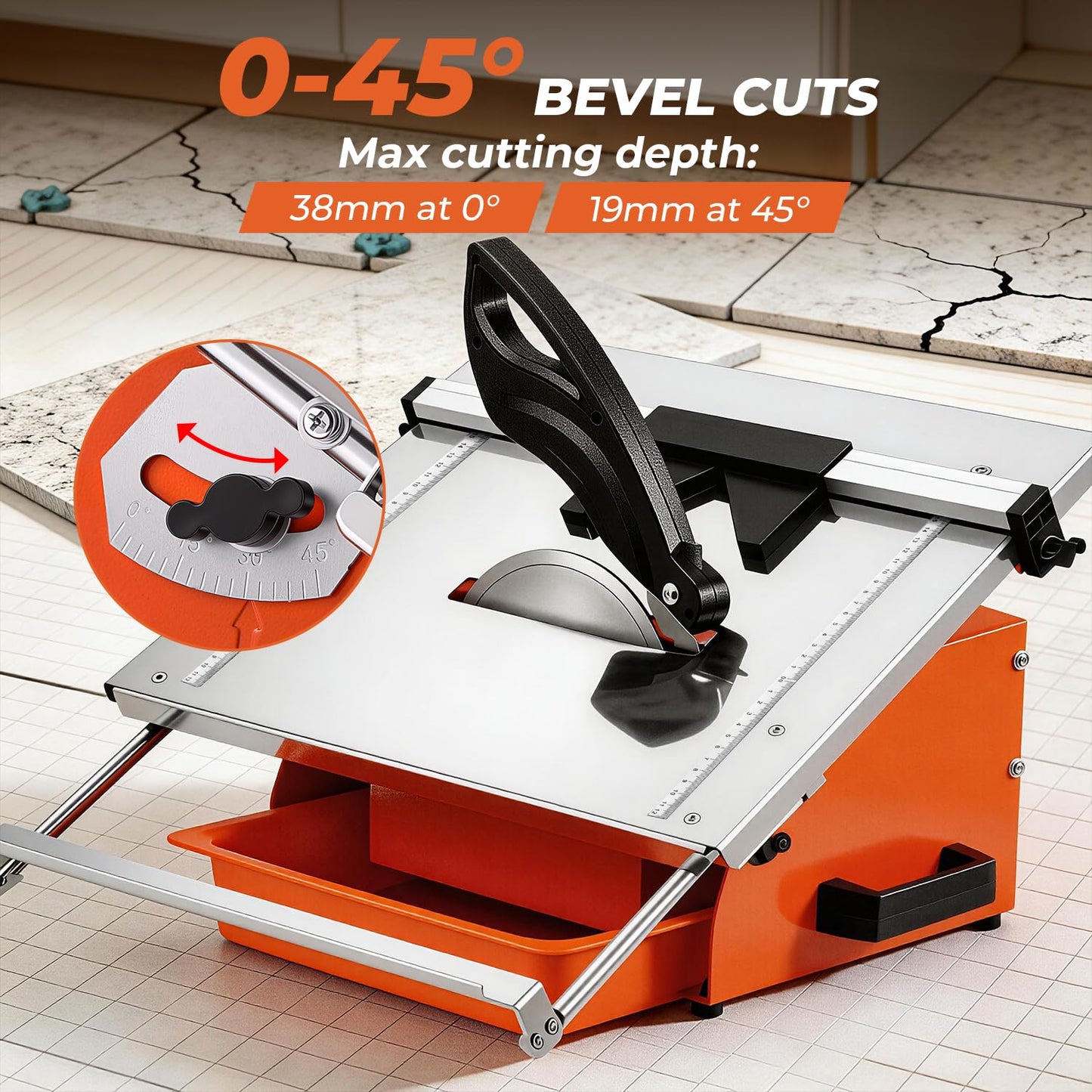 Flyrivergo 900W 8-Inch Wet Tile Saw, Tile Cutter