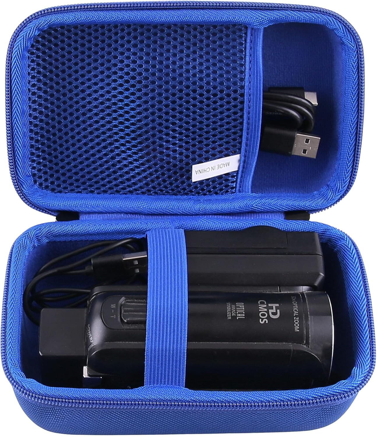 HDRCX405/HDRCX455 WAIYUCN Hard EVA Carrying Case Compatible with Sony Handycam Camcorder Case (blue)