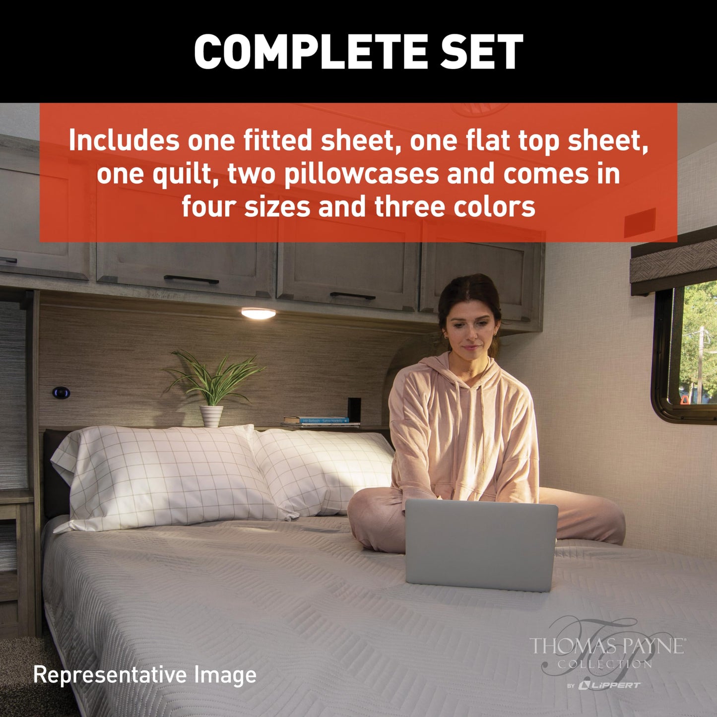 Easy Zzzs™ RV Bedding Set - Narrow King, Grey