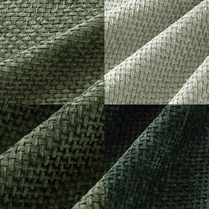 MIULEE Pack of 4 Couch Throw Pillow Covers 20x20 Inch Green Soft Decorative Chenille Pillow Covers Farmhouse Accent Cushion Covers for Boho Spring Home Decor Sofa Bedroom Living Room
