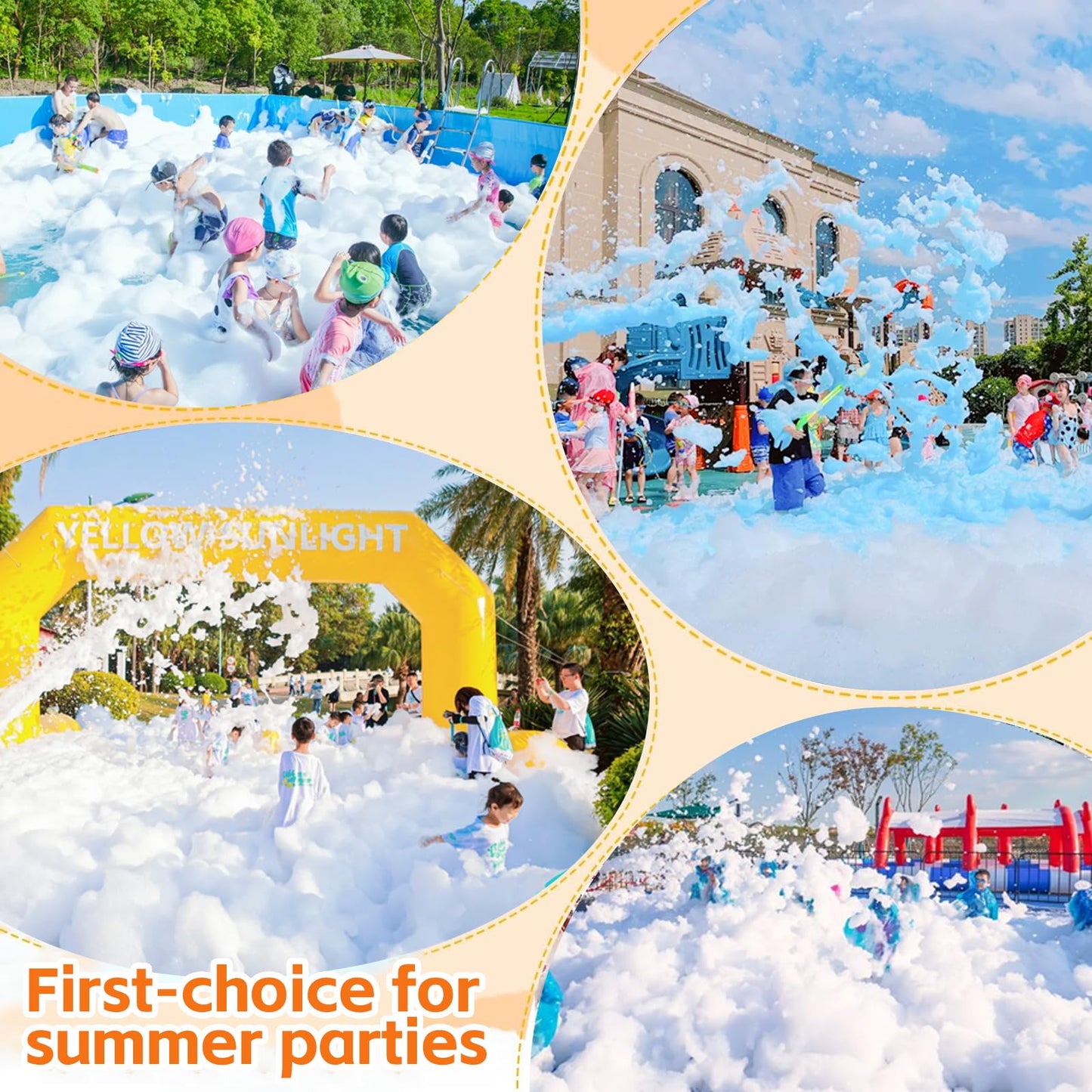 Foam Machine for Party, Party Foam Machine with Water Tank, Foam Cannon for Garden, Pool, Indoor, Birthdays, Celebrations, and Backyard Events (Blue)
