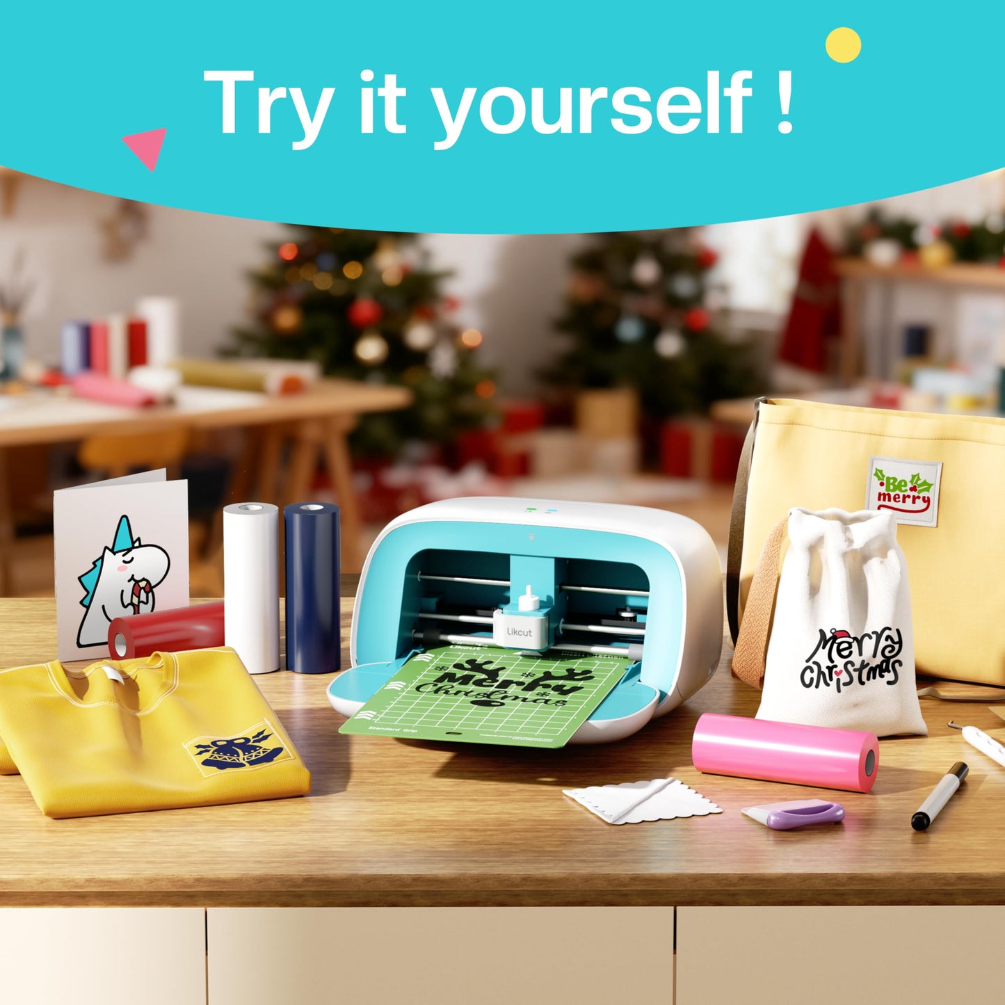 Likcut Vinyl Cutter Machine - Heat Transfer Creator Bundle with Carrying Case & Accessories
