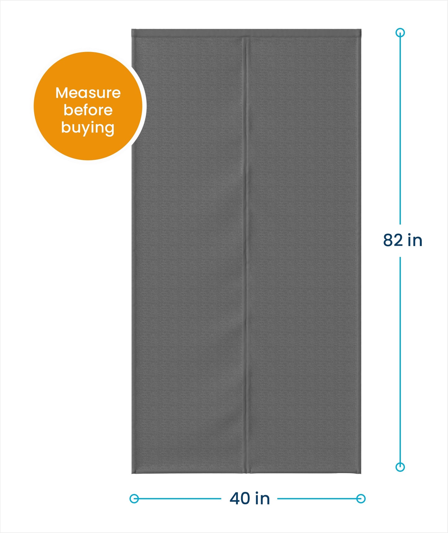 Flux Phenom Thermal Insulated Door Cover - Easy Install - Temperature Protection Barrier, Keeps Warm Air in, 50 Magnets for Secure Gap Free Closure, Magnetic Door Curtain for Winter - 40"x82"