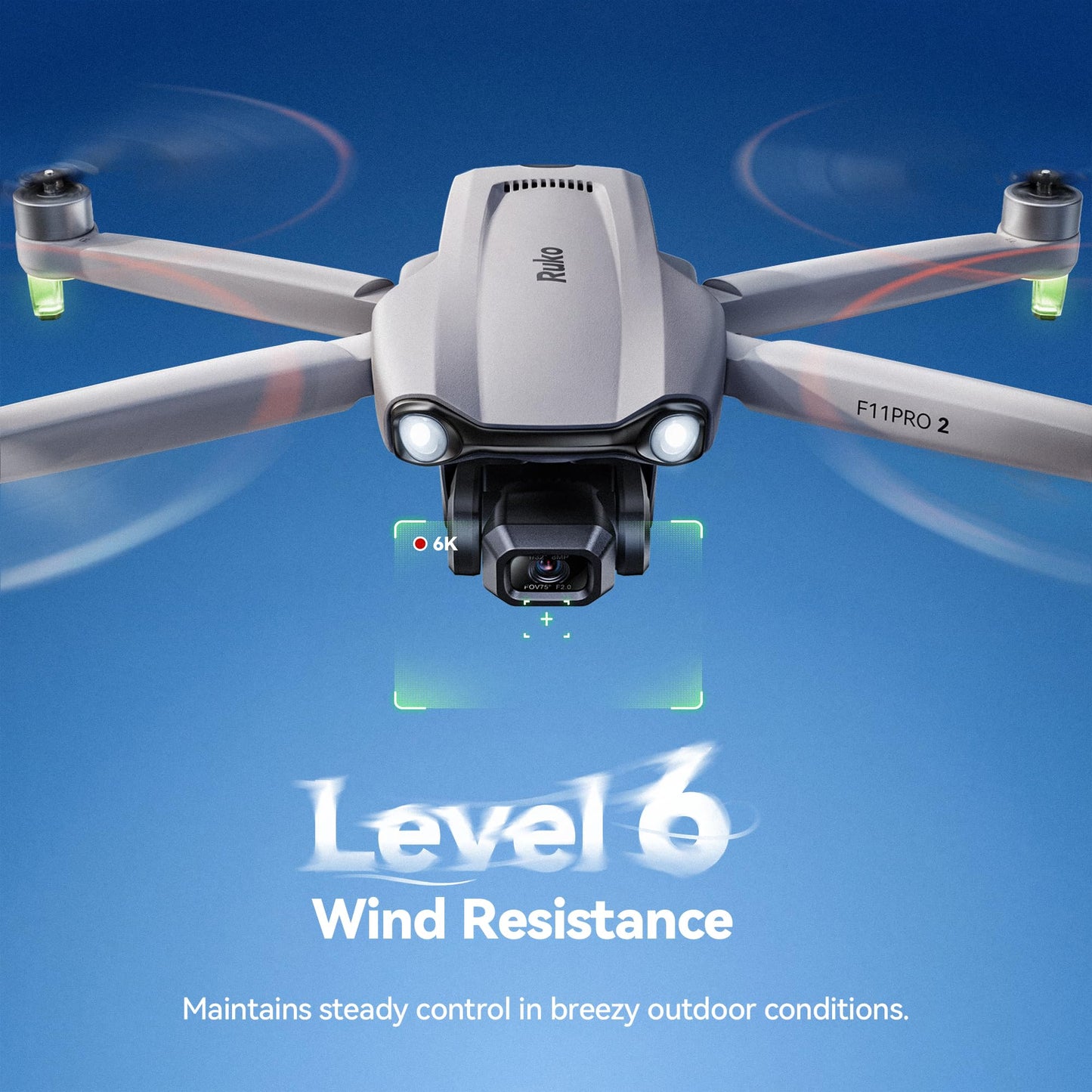 Ruko F11PRO 2 Drone with 6K Camera for Adults, 3-Axis Gimbal Stabilizer, 2 Batteries for 70-Min Flight Time, Long-Range Transmission, Auto Return & Beginner-Friendly, Ideal Tech Gift
