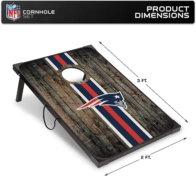 Wild Sports NFL 2' x 3' MDF Deluxe Cornhole Set - with Corners and Aprons