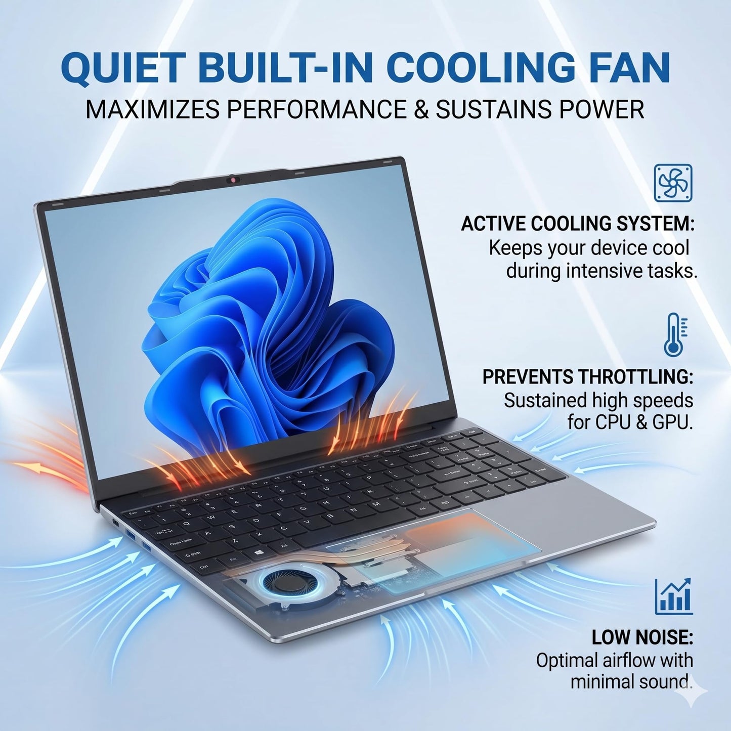 OTVOC Laptop Computer 15.6 inch, Compatible with Windows 11, Core i5 Processor, Up to 3.3GHz, 4GB RAM, 128GB SSD, Up to 2TB, 15.6" FHD IPS 1920x1080, for Students, Business