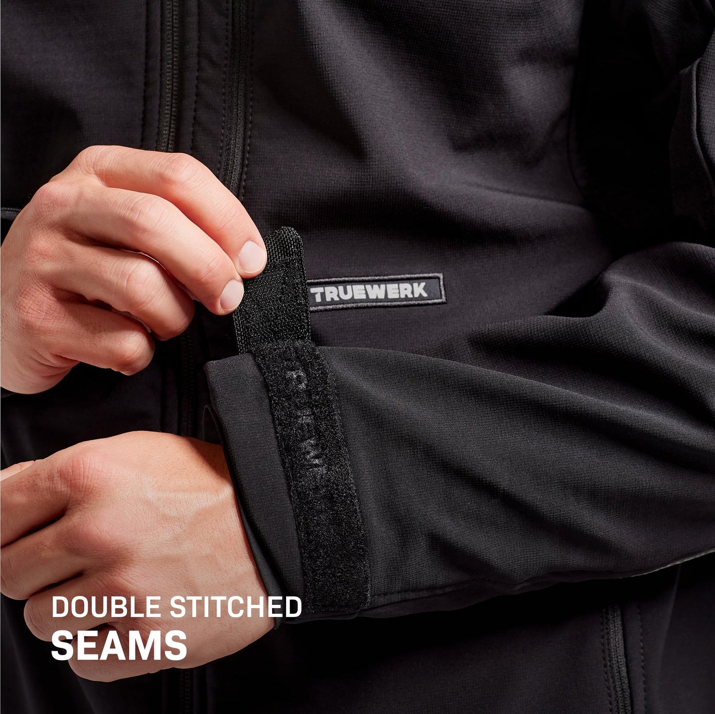TRUEWERK Men's Softshell Work Jacket - S3 Solution Coat Technical Workwear, Lightweight, Waterproof with 4-Way Stretch, Viz Yellow, XX-Large