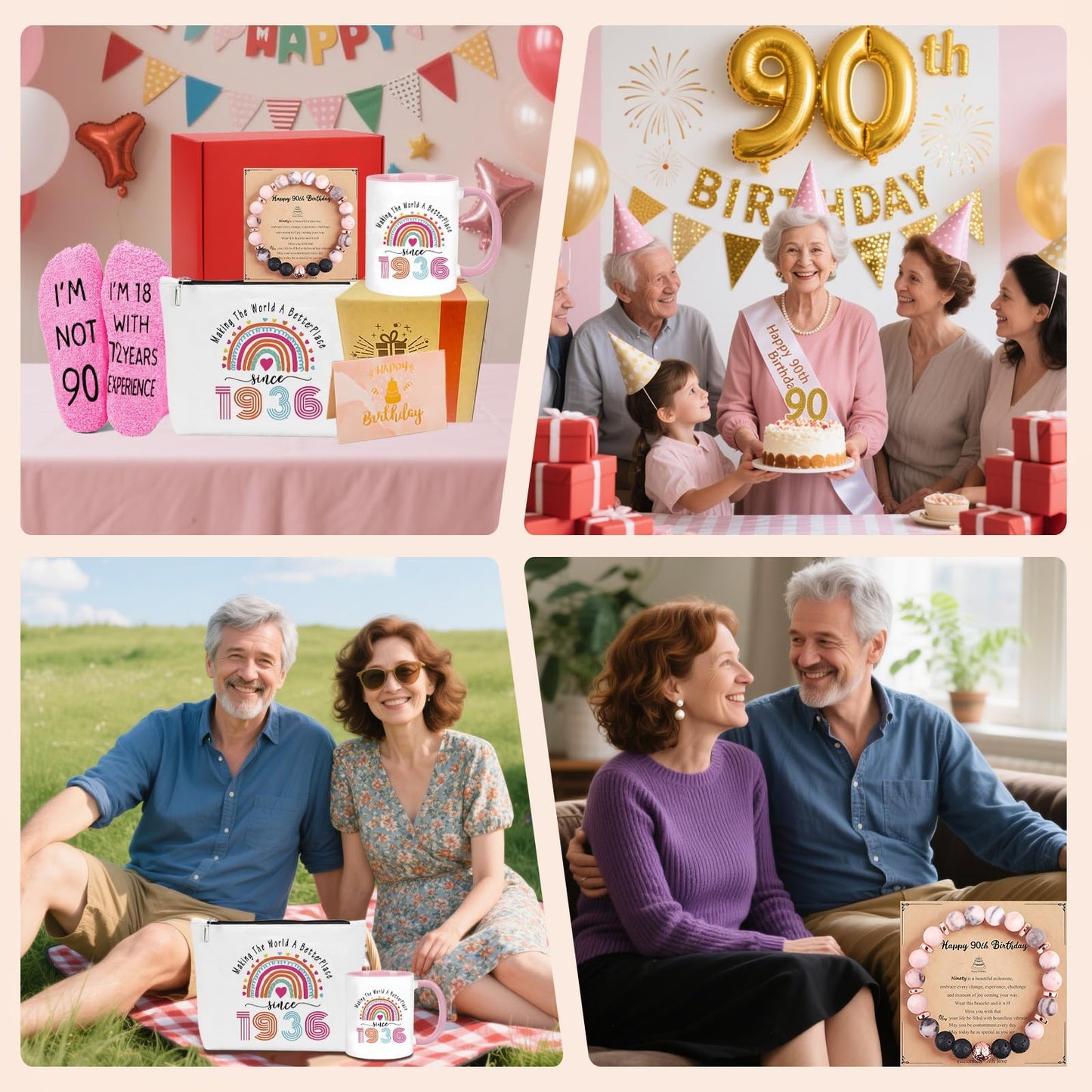 Farmansion 90th Birthday Gifts for Women, 1935 Coffee Mug Gift for Woman, Turning 90th Birthday for Mom Sister Wife Grandma
