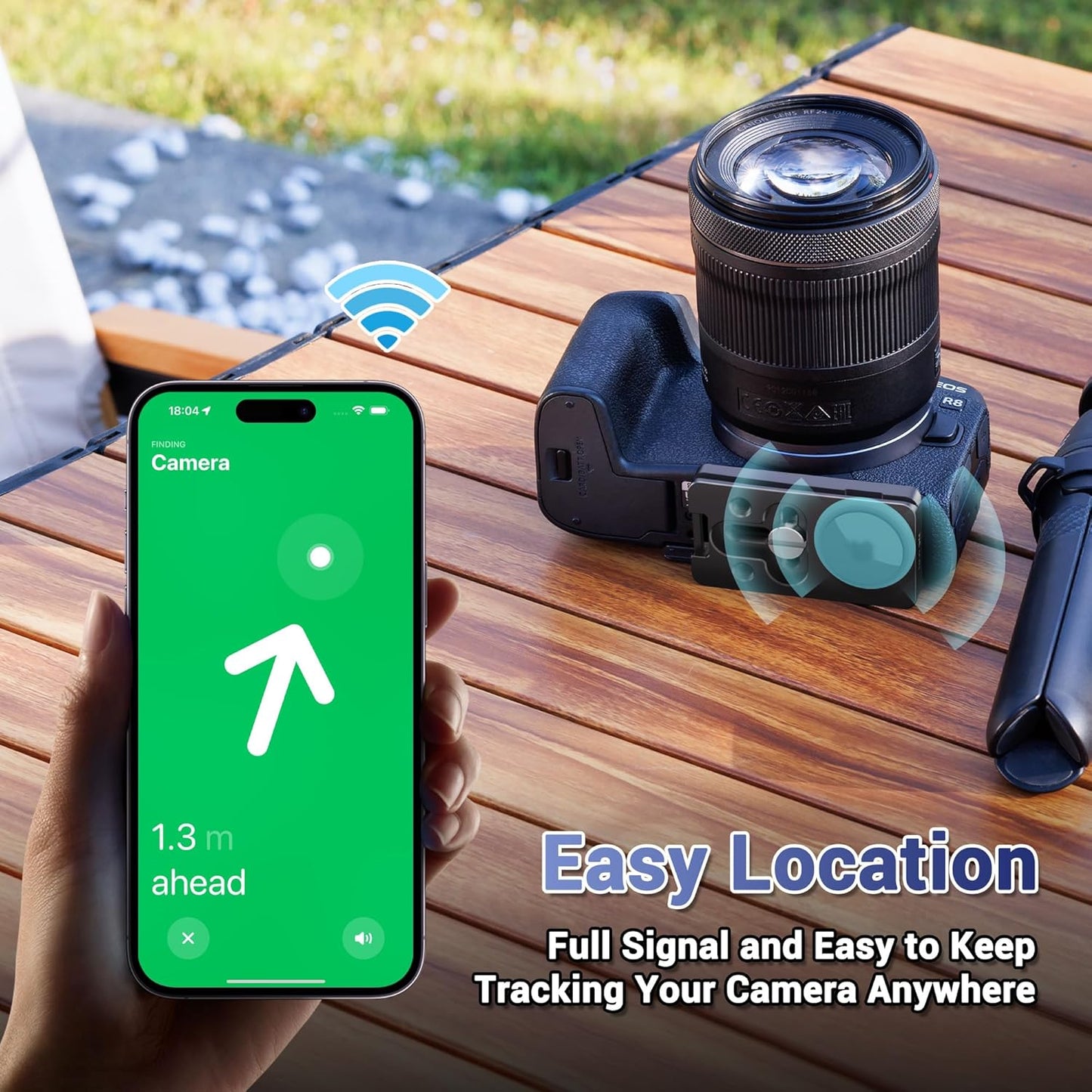 Quick Release Camera Neck Strap for Airtag - Compatible with Canon, Nikon, and Sony Mirrorless Cameras