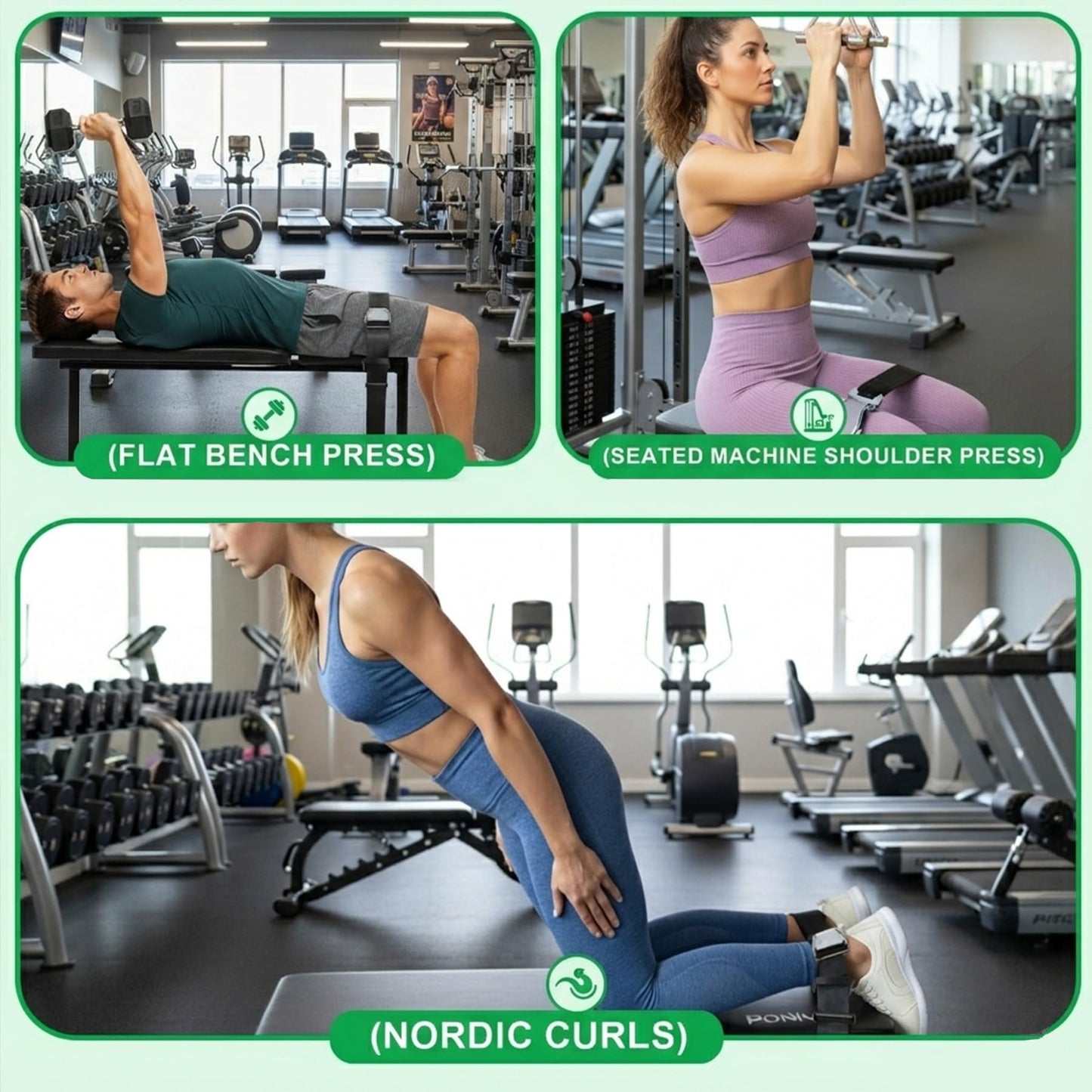 Nordic Curl Bench Strap, Adjustable 63" Workout Anchor with Non-Slip Cam Buckle - Pro Gym Seatbelt for Leg Extensions, Hamstring Curls, Seated Rows & Weightlifting Stability - Heavy Duty Home Fitness Gear