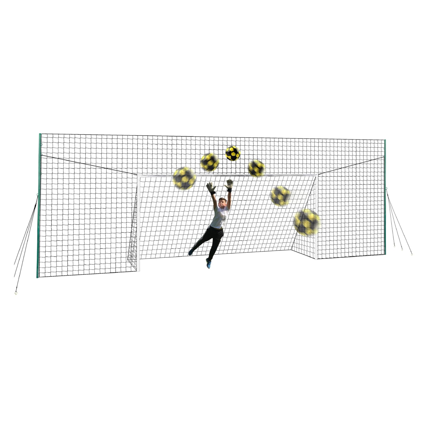 Open Goaaal Soccer Goals & Soccer Backstop Net with Rebounder - All-in-One Backyard Net, Large Size - Sports & Outdoors Soccer Goal for Volley, Passing, Solo Training - Outdoor Kids Play Equipment