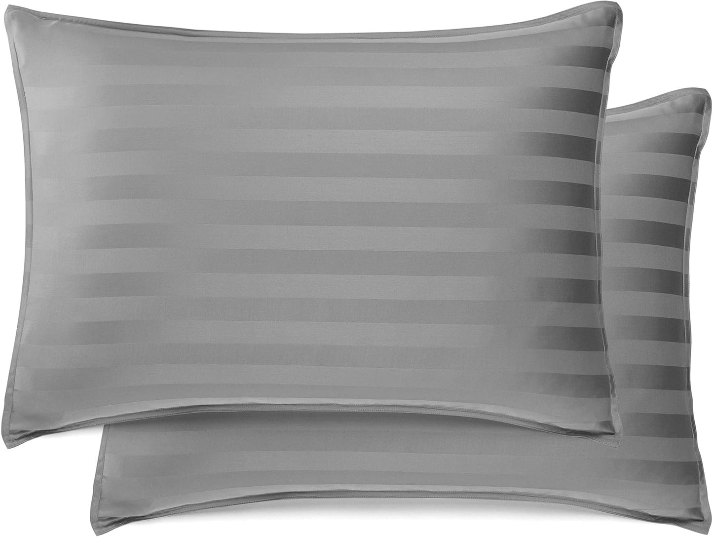 Pure Bamboo Full Bed Sheet Set - 100% Organic Viscose, Luxuriously Soft & Cooling | Jacquard Stone, Double Stitching