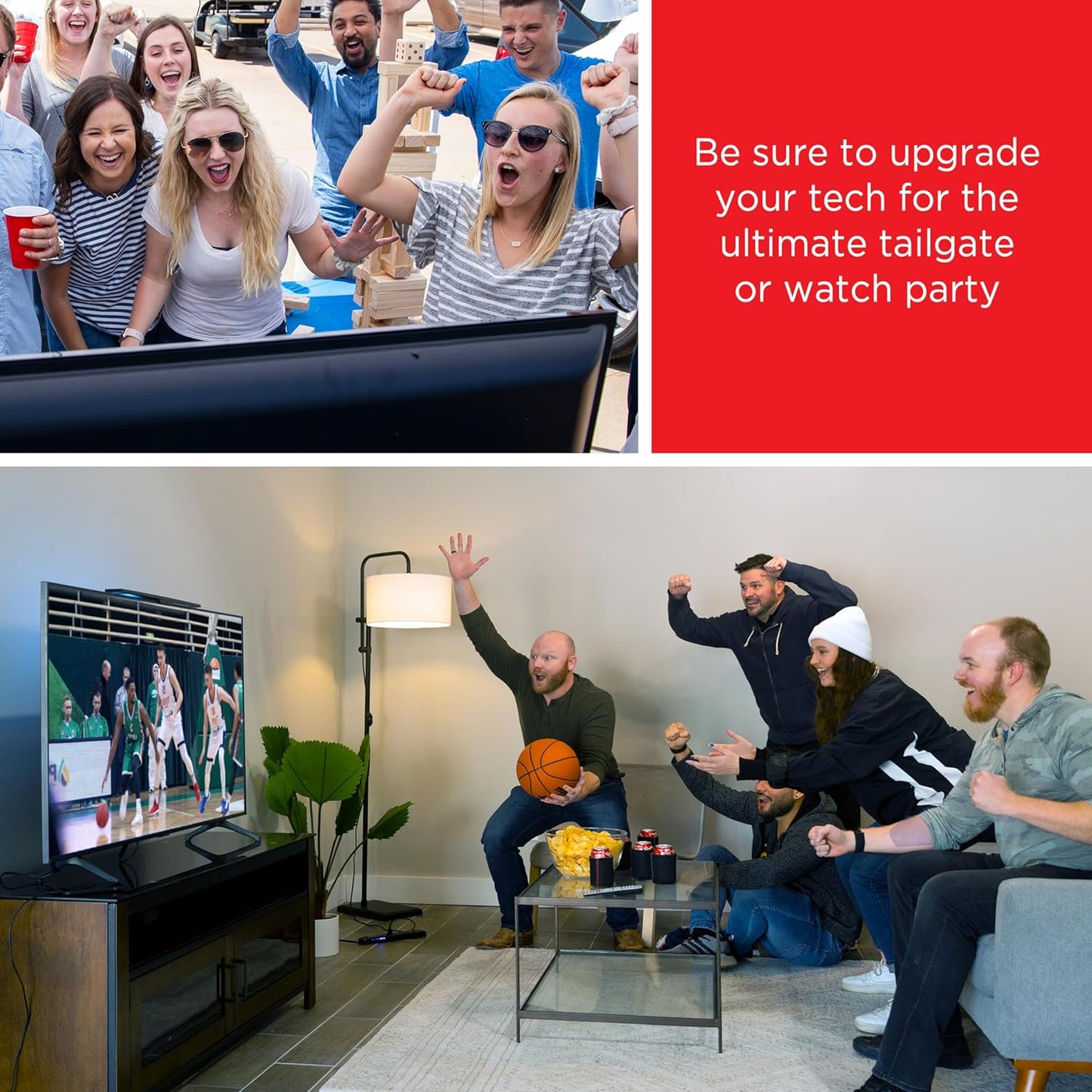 UltraPro 4K 1080P 47331 Amplified TV Antenna, Indoor Bar Design, Long Range, Supports HD Digital VHF UHF, Smart TV