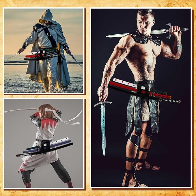 Patelai Sword Bag Adjustable Carry Case Katana Leather Strap Belt Holster for Cosplay Anime Costume