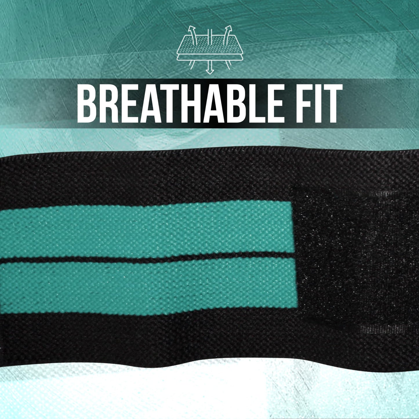 Nordic Lifting Wrist Wraps with Thumb Loops for CrossFit and Olympic Lifts, Wrist Wraps Support for Powerlifting and Weightlifting Workouts, Aqua Blue