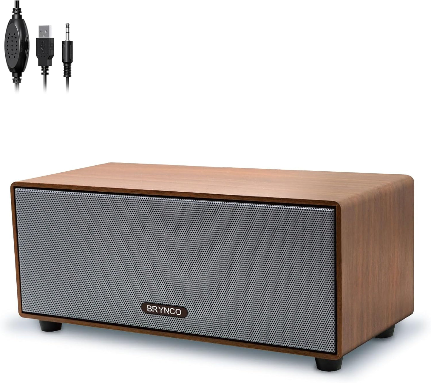 BRYNCO 3.5mm Upgraded Wired Computer Speakers for Desktop PC and Laptop, USB-Powered with Audio Jack, Rich Bass & Clear