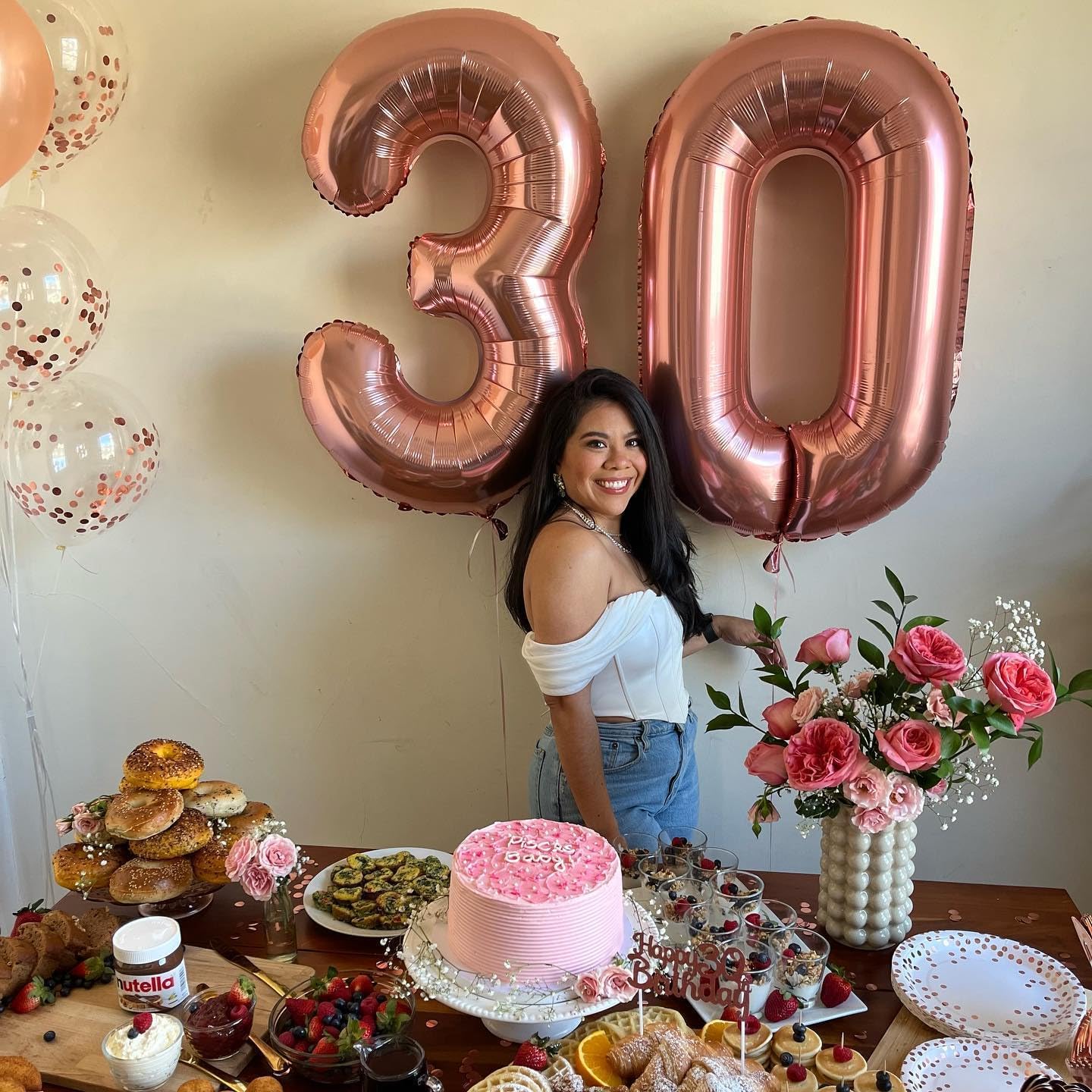 Rose Gold Number Balloons - 40 Inch 0 Balloon for Birthday Decorations | Perfect Party Supplies for All Ages