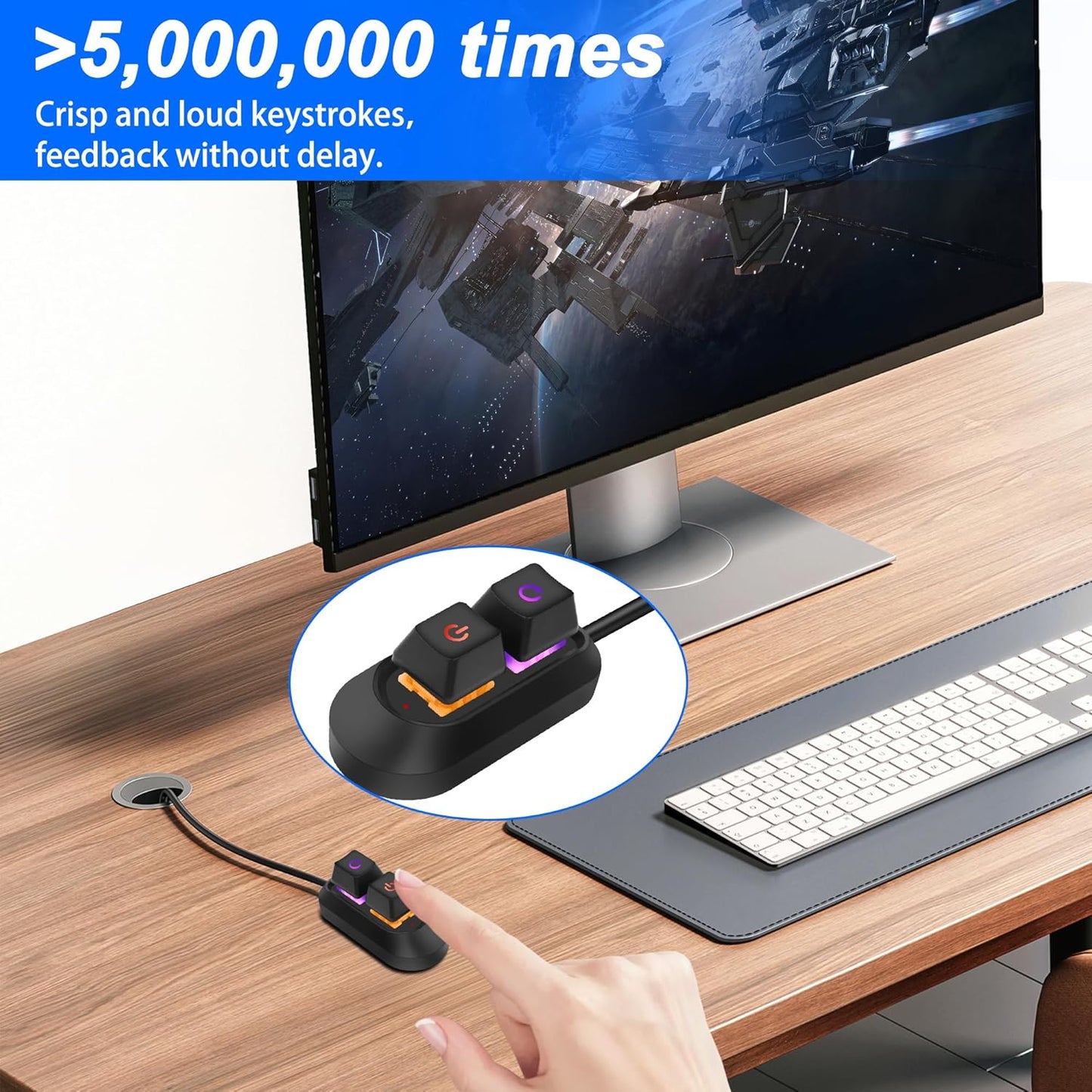Reset (2M, MEIRIYFA Desktop Computer Power Switch Power Supply Cable, External PC Power Button Extension Cable with ON