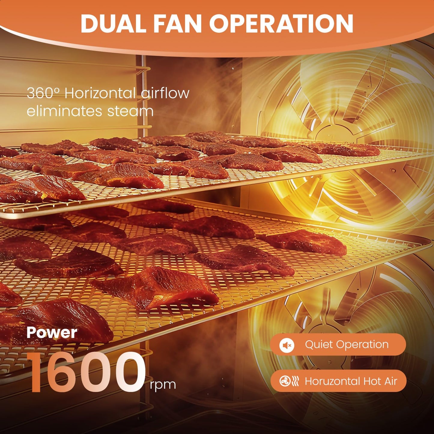Food-Dehydrator Machine 12 Stainless Steel Trays, 10.9ft² Meat Dehydrator for Jerky, 800W Dryer for Herbs, 190ºF Temperature Control,24H Timer,Powerful Drying Capacity for Fruits,Yogurt