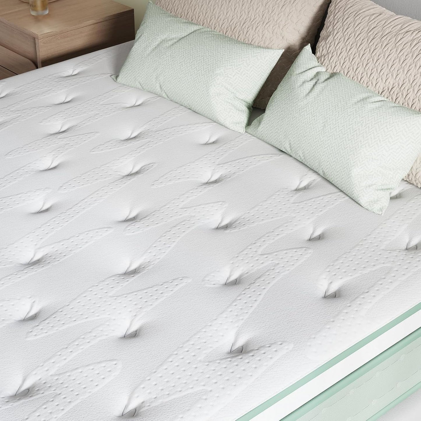 Novilla Queen Mattress - 12 Inch Hybrid Gel Memory Foam with Pocket Springs for Peaceful Sleep | Queen Size