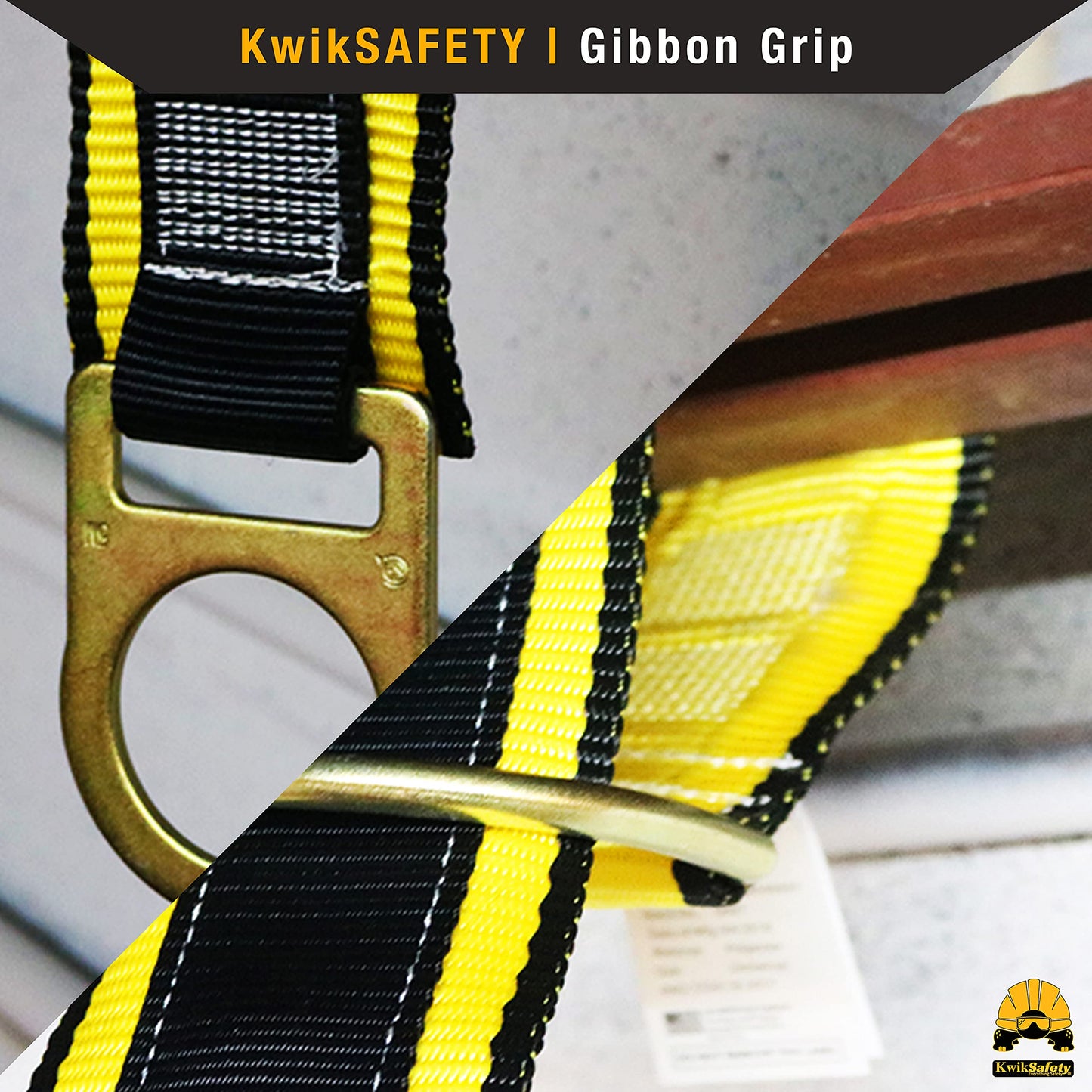 KwikSafety - Charlotte, NC - Gibbon Grip 6 ft Safety Anchor Cross Arm Strap Beam Choker ANSI Fall Arrest System Web Pass Thru Double D Ring Anchorage Sling OSHA Protection Harness Lanyard