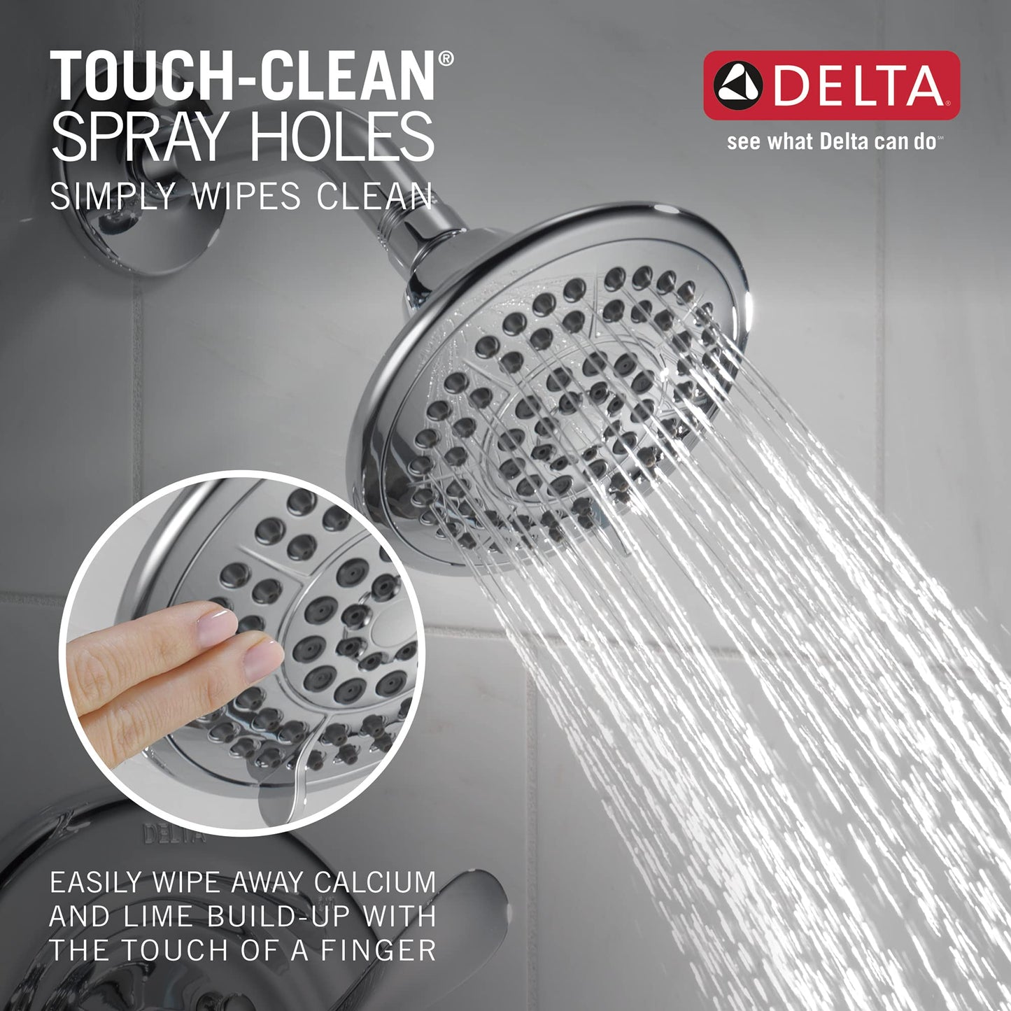 DELTA FAUCET T17430 Classic Tub & Shower, 4.45 x 8.00 x 10.15 inches, Chrome